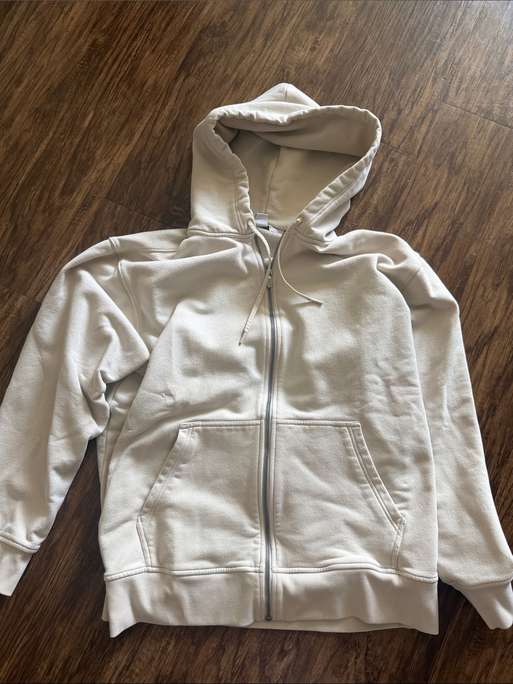 Athleta Cream Full-Zip Up Hoodie - Picture 2 of 2